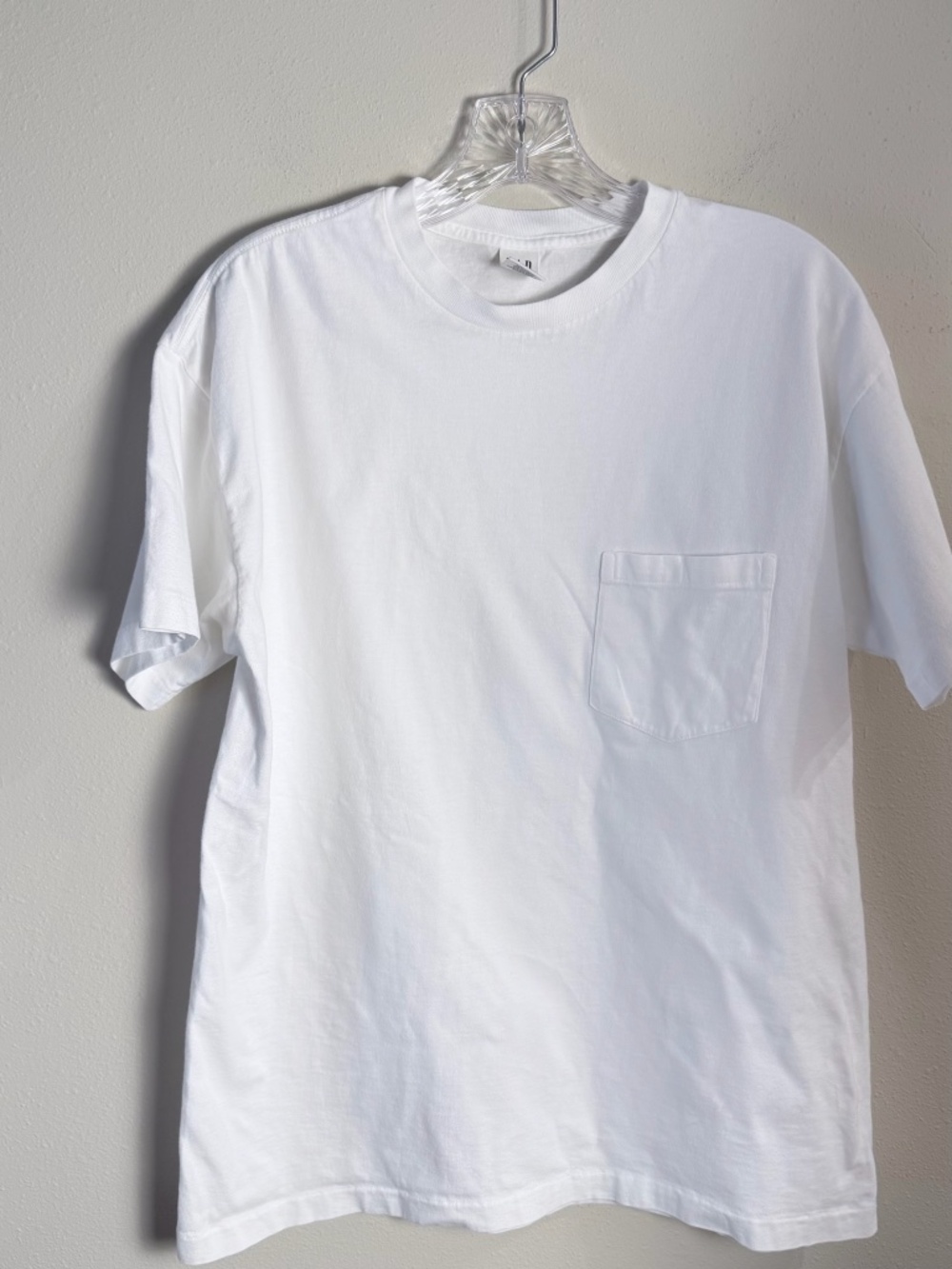 One Vintage Gap White Cotton Pocket Tee Shirt Classic Fit Small